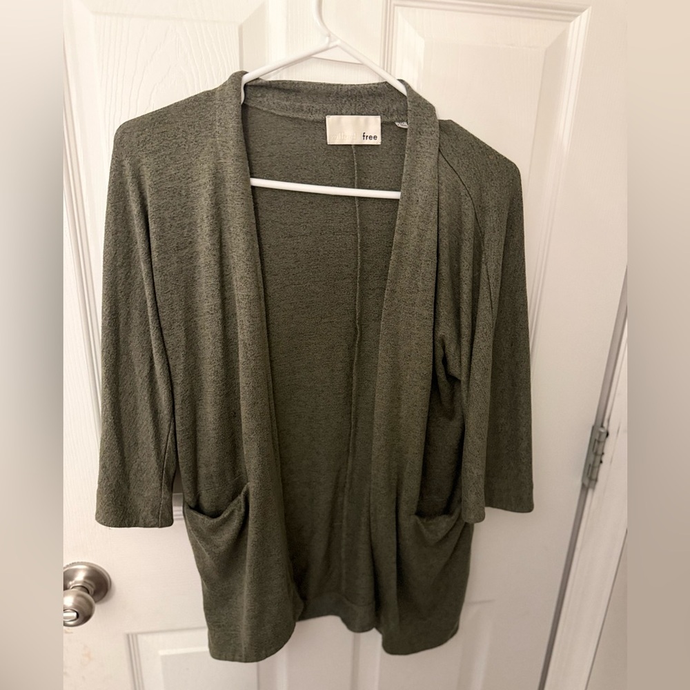 Wilfred Free Olive Knit Cardigan